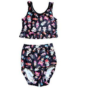 Wild Rich Kids LOL Doll 2 Piece Bathing Tankini Swim Suit Girls Size 5 6